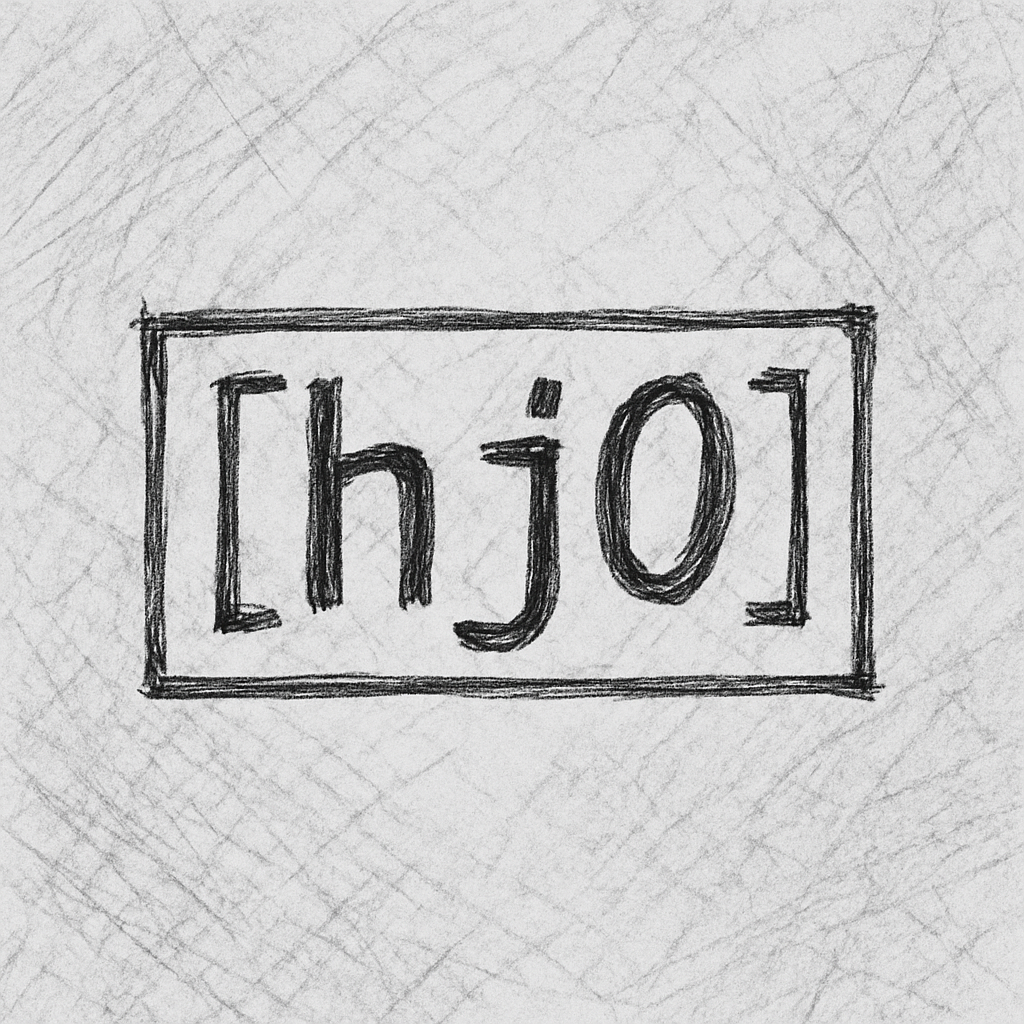 Hand-drawn HJ0 mark