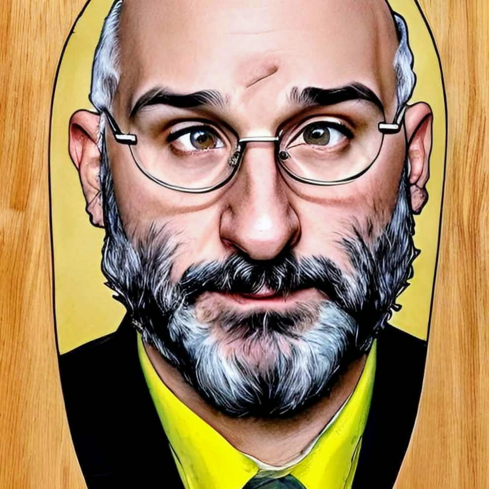 Illustrated portrait of Johnathan Hales