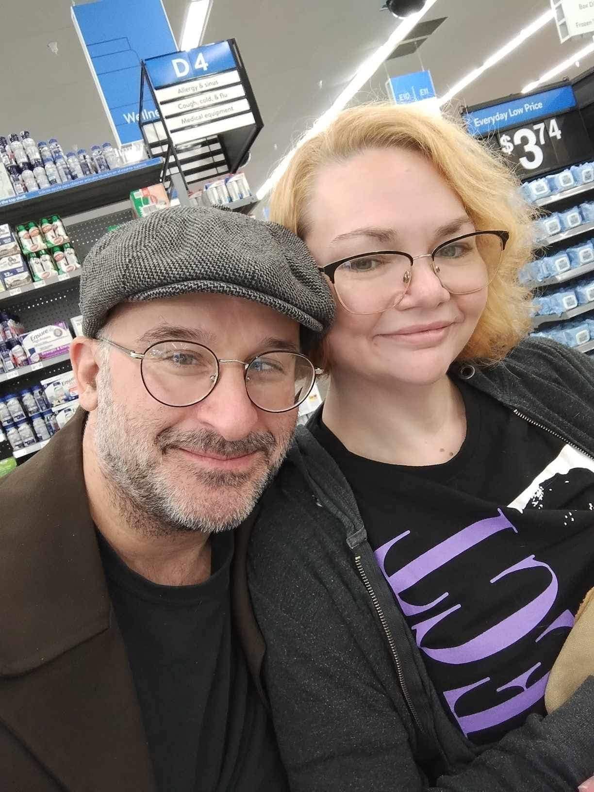 Johnathan Hales and Donna together in a store